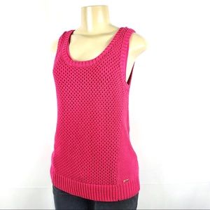 CALVIN KLEIN Pink Sleeveless Knit Cami Top Medium